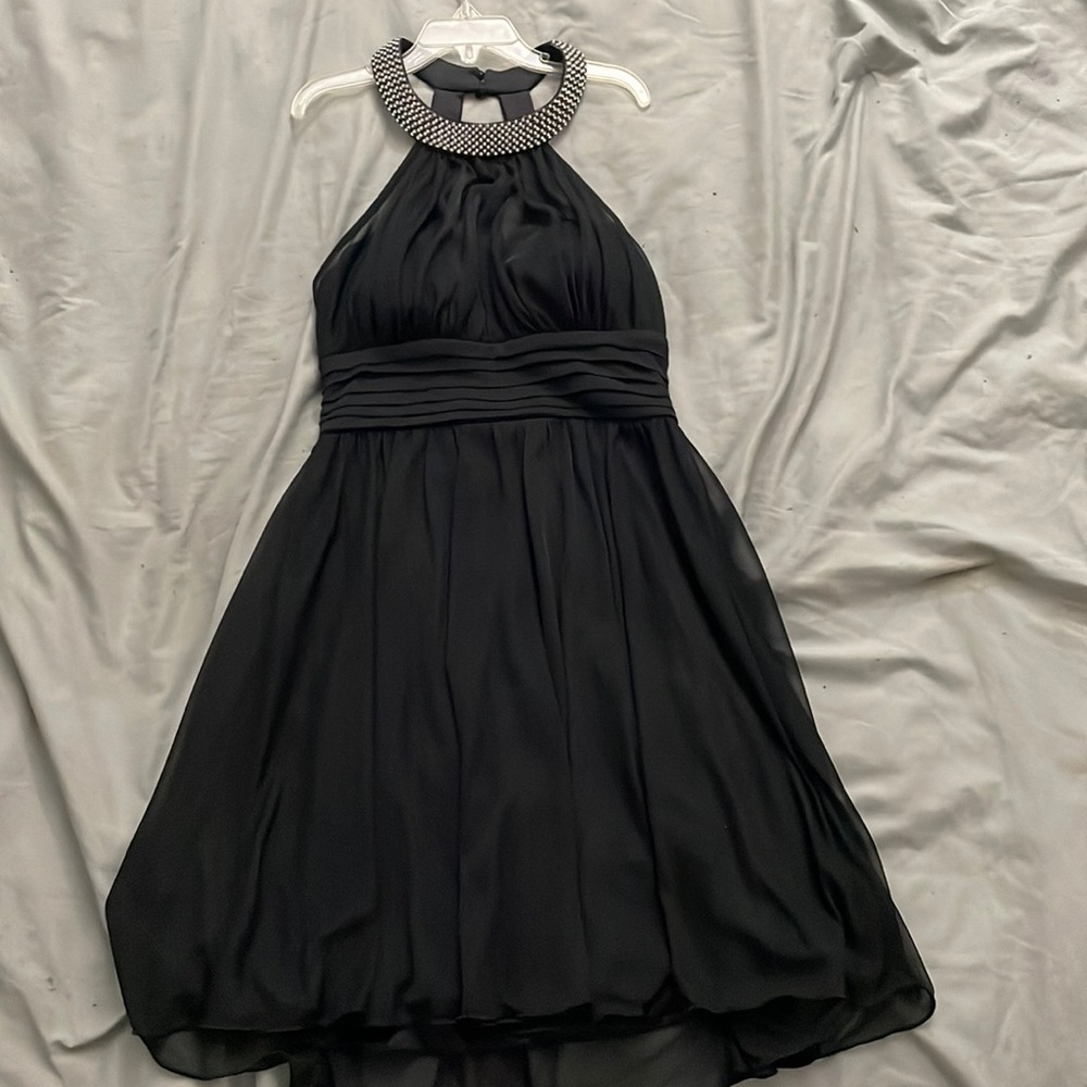 Black dress with rhinestones